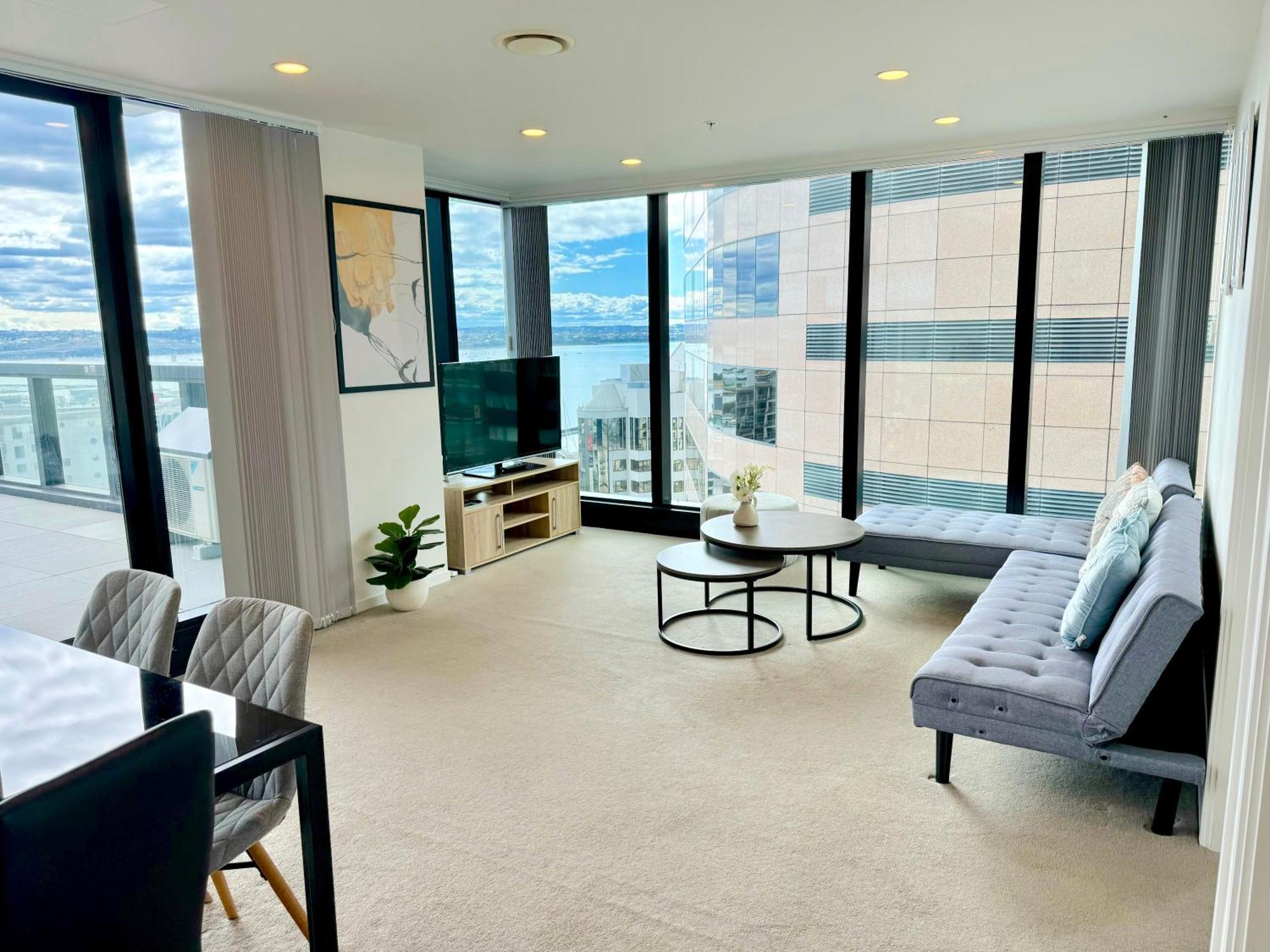 Apartamento Magnificent Skytower, Sea, Habour View In Cbd Auckland Exterior foto