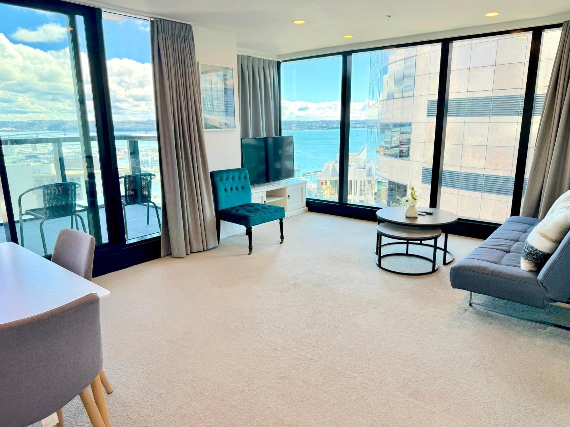 Apartamento Magnificent Skytower, Sea, Habour View In Cbd Auckland Exterior foto